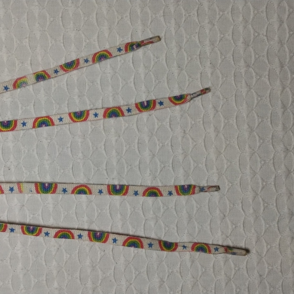 Rare Vintage Rainbow Shoelaces circa 1978